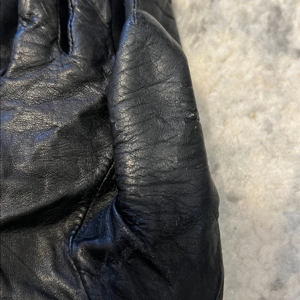Black Leather Gloves
